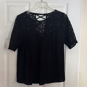Zara Women's Black Lace Top